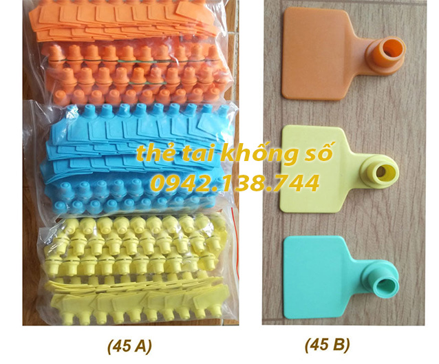 thẻ tai không số đeo cho heo dê bò cừu, thẻ tai không số giá rẻ, the tai deo heo bo, thẻ tai kiểm dịch cho heo dê bò...
