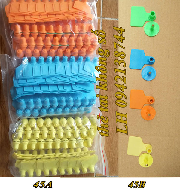 thẻ tai không số đeo cho heo dê bò cừu, thẻ tai không số giá rẻ, the tai deo heo bo, thẻ tai kiểm dịch cho heo dê bò...